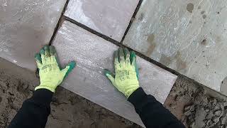 How to lay a sandstone patio Part 2 [upl. by Ewan]