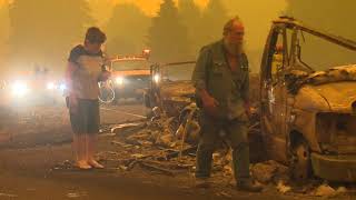 Large fire forces evacuations in Clackamas County Oregon [upl. by Yruj]