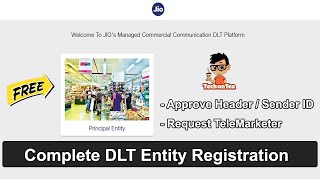 Complete DLT Entity Registration  Header Approval on DLT Platform  Send Request to Telemarketer [upl. by Cirenoj]