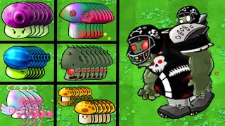 PVZ 1 Hybrid Challenge  5 Hybrid Mushrooms Vs Giga Football Gargantuar Challenge Epic Battle [upl. by Lette]