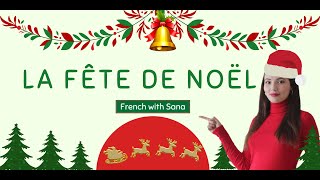 French for beginners  La fête de Noël Niveau A1 A2 frenchwithsana learnfrench joyeuxnoël [upl. by Ertemed]