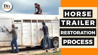 Horse Trailer Restoration  Horse Trailer Makeover [upl. by Caro]