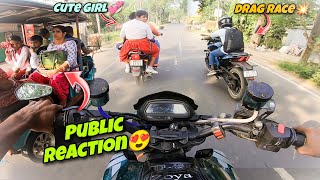 Dominar 400 Crash হয়ে গেল 💔 And Cute Girl Reaction 💞 bikerd09 [upl. by Esinaj477]