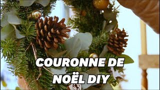 Pour votre couronne de Noël voici le plus simple et rapide des DIY [upl. by Annoyk]