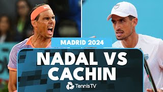 Rafael Nadal vs Pedro Cachin 3Hour Thriller  Madrid 2024 Match Highlights [upl. by Tterrab]