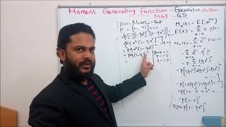 Padmas lecture Series Probability MGF Geometric distribution [upl. by Persian]