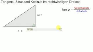 Winkelberechnung im rechtwinkligen Dreieck [upl. by Anrat]