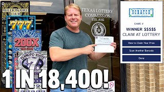 MY BIGGEST WIN LIVE on this TICKET 1 in 18400 🔴 TEXAS LOTTERY Scratch Offs [upl. by Odnam]