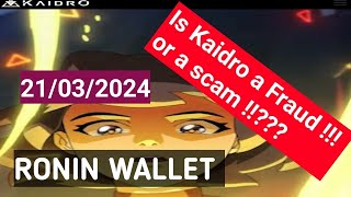 Free NFT Minting airdrop giveaway Kaidro project amp ronin wallet [upl. by Moyna782]