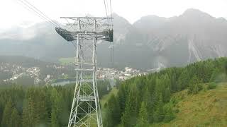 Luftseilbahn Weisshorn Tschuggen  Arosa Talfahrt [upl. by Oirramaj704]