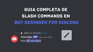 BDFD Guia  ¡¡Como usar Slash Commands en Bot Desinger For Discord [upl. by Nolana]