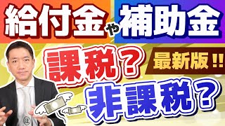 【課税・非課税こうなります：給付金・補助金】生活支援給付金・年金支援給付金・雇用調整助成金・休業給付金・持続化補助金などの取扱い 詐欺に注意～是非ご覧ください ≪24年1月時点≫ [upl. by Attennek613]