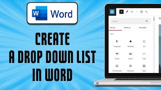 How To Create a Drop Down List in Word easy [upl. by Melan]