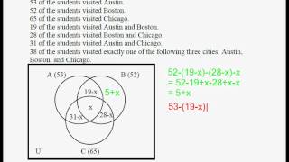 Venn Diagrams and Sets 07 [upl. by Olga]