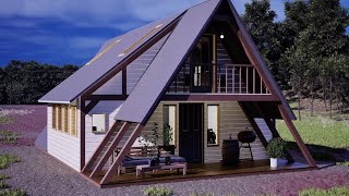 Stunning AFrame Cabin Design  1276m x 835m Cozy Retreat [upl. by Adnaerb981]