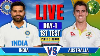 India vs Australia 1st Test Day 1  IND Live Match Today  Live Cricket Match Session 3 [upl. by Ahsyia253]