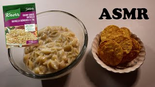 KNORR SIDEKICKS CREAMY GARLIC RAFFAELLO amp ROUND TORTILLA CHIPS ASMR MUKBANG [upl. by Ostler]