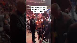 Bryce Mitchell was frustrated leaving the Octagon UFC296 [upl. by Ponton]