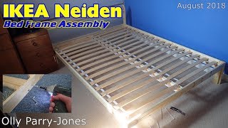 Ikea Neiden Bed Frame Assembly [upl. by Einra]