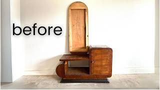 AMAZING Art Deco VanityDressing Table Makeover From WornOut to Wow [upl. by Paige]