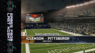 Clemson vs Pittsburgh  2024 Season  EA Sports NCAA Football 14 Exhibition Game [upl. by Nigen347]