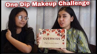 One Dip Makeup Challenge 😍 [upl. by Asel]