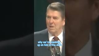 Reagan joke27 why were sneaking up on him in the dark president history ronaldreaganjokes [upl. by Enaelem]