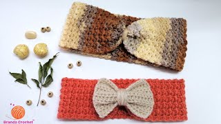 كروشيه سورتيت أو هيدباند أو رابطة للرأس  Crochet headband tutorial with grit stitch [upl. by Icart]