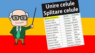 08 Excel  Unire text celule si splitare text celule [upl. by Demmahum988]