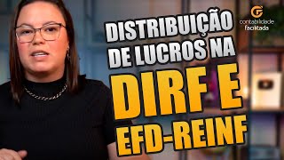 DISTRIBUIÇÃO DE LUCROS NA DIRF E EFDREINF 2024 [upl. by Seligmann]