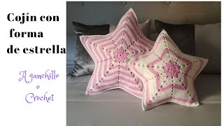 COJÍN CON FORMA DE ESTRELLA A GANCHILLO O CROCHET [upl. by Alair]