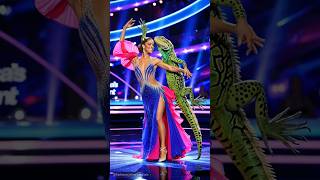 The Woman Performs a Fusion with a Giant Lizard on AGT agt americagottalent magic [upl. by Indira]