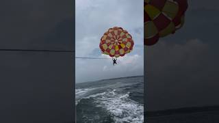 Parasailing in Tarkarli malvan tarkarli parasailing sea beach pune kokan travel boating [upl. by Puff]