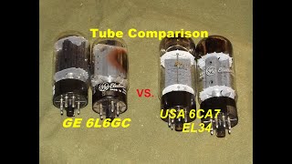 2 Vintage 6CA7 EL34 vs 2 GE USA 6L6GC Tube Comparison Peavey XXX Amp [upl. by Ykcaj]