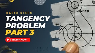 TANGENCY PROBLEMS in  Technical drawing  Engineering drawing of hook [upl. by Karie]