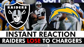 WTF Raiders vs Chargers INSTANT PostGame Reaction Gardner Minshew amp Antonio Pierce  NFL Week 1 [upl. by Takken]