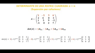 Determinante matriz 4x4 [upl. by Hnil974]