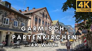 GarmischPartenkirchen Germany 4K 60fps walking tour  exploring the historic city center [upl. by Lyrehc873]