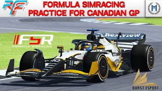 FormulaSimRacing 2023 Testing for the Canadian Grand Prix [upl. by Nilyarg481]