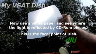 My VSAT Antenna Experimentation  LNB Installation Find Dish focal point [upl. by Eiliab185]