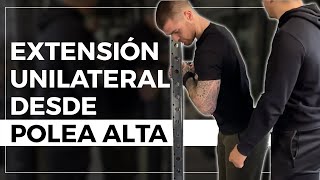 TRÍCEPS  Extensión UNILATERAL desde POLEA ALTA  GFit Coach [upl. by Ecnatsnoc]