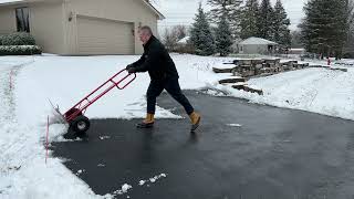 Attaching The ClearPlow® Snow Pusher To A Hand Truck [upl. by Inajar]