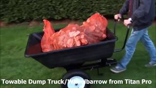 Duratex Dump Truck and Wheelbarrow  Barrow  Towable Trailer from Titan Pro [upl. by Post]