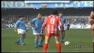 Napoli  Cremonese 30 serie a 198990 [upl. by Handy338]