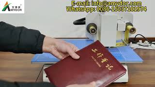 How to Create Foil on Leather Notebook？Hard Cover Diary Calendar Hot Stamping Machine AMD8025 [upl. by Enyehc]