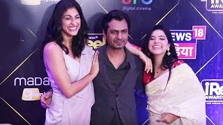 Sacred Games Stars Ganesh Gaitonde And Kukoo At IReel Awards 2018  Kubra Sait Nawazuddin Siddiqui [upl. by Damas263]