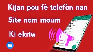 Men kijan pou fè telefòn ou site nom moun ki ekriw [upl. by Nivlad]