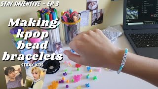 KPOP DIY making bead bracelets  stray kids edition STAY INVENTIVE ep 4 [upl. by Randolf]