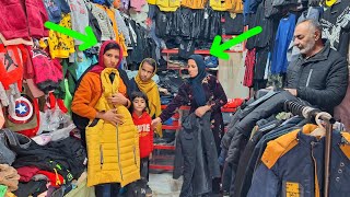 Adventure in the city buying warm clothes for the mother of the family and Farida 🧥🧣🧤 [upl. by Ellednahc]