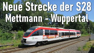 Neuer Streckenabschnitt  Linie S28 Regiobahn  quotMettmannWuppertalquot [upl. by Dun590]